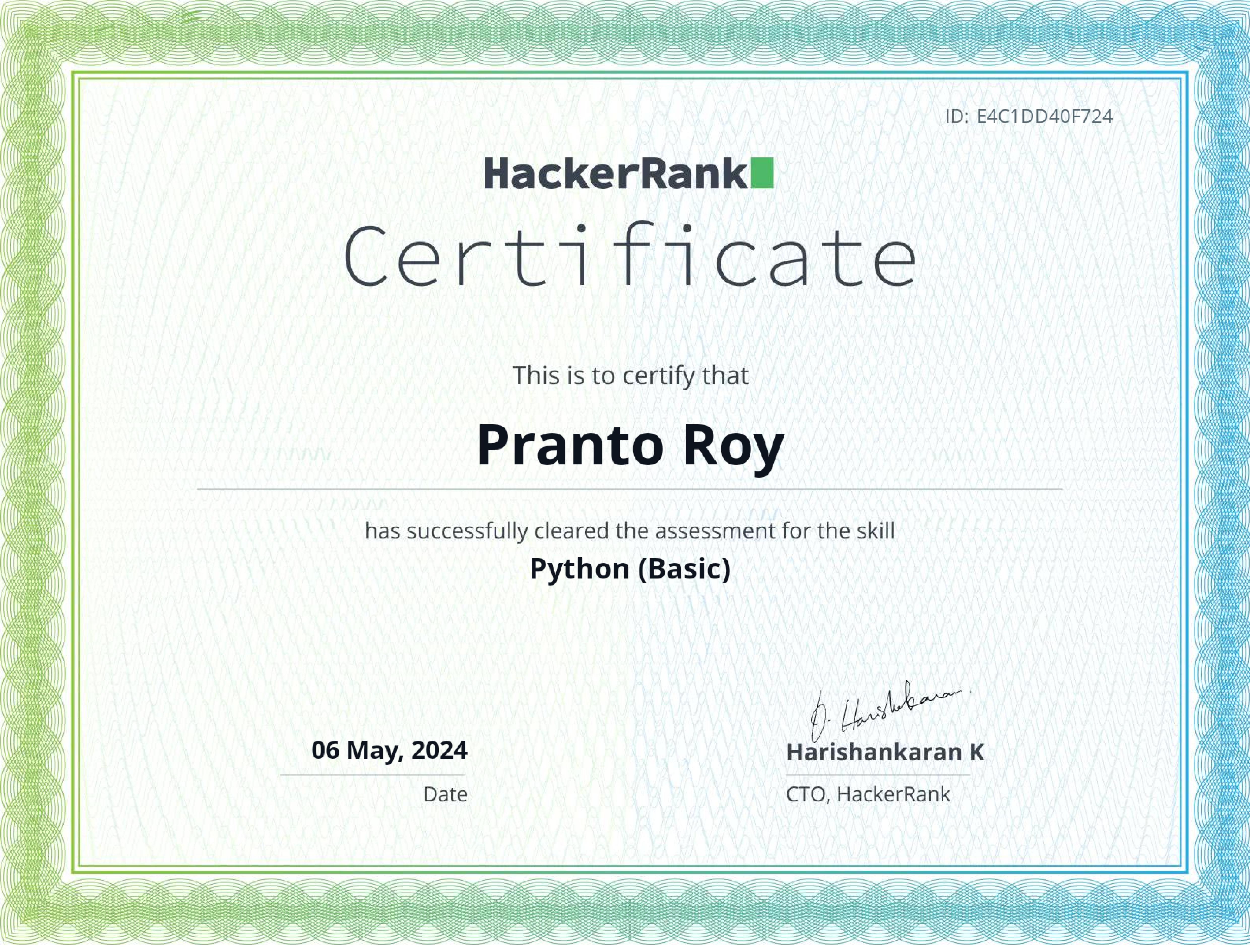 Certificate 9